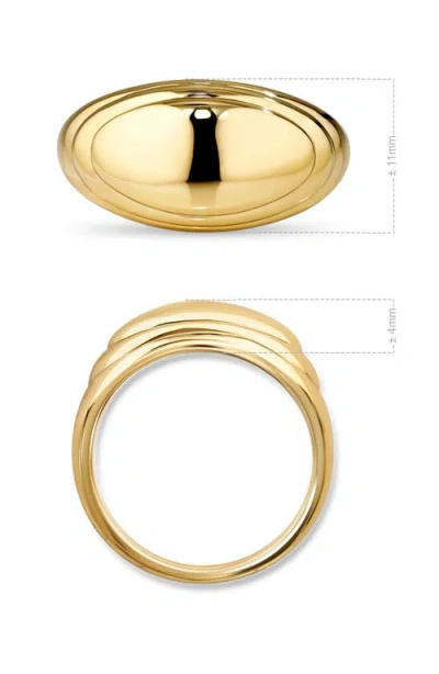 Devata Contoured Dome Ring In Gold