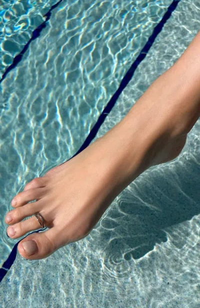 Adornia Double Band Adjustable Toe Ring In Silver