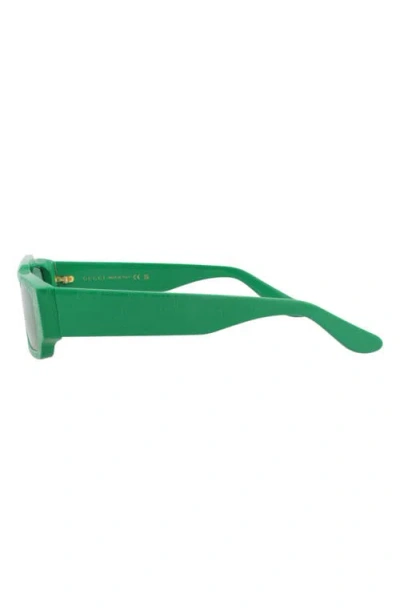 Gucci 55mm Rectangular Sunglasses In Green