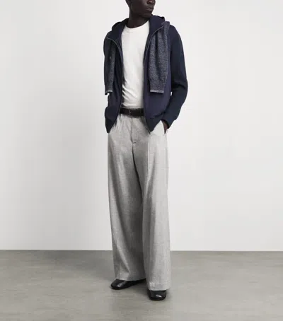 Herno Men Padded Hooded Jacket In Blue