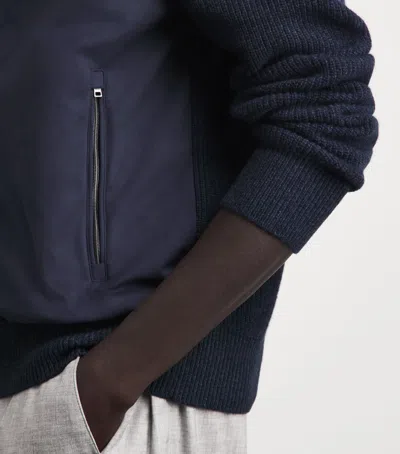 Herno Men Padded Hooded Jacket In Blue