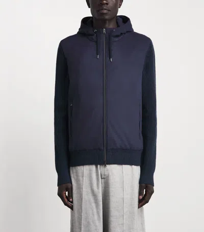Herno Men Padded Hooded Jacket In Blue