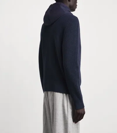Herno Men Padded Hooded Jacket In Blue