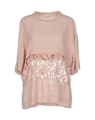 Shop Iro Blouse In Pale Pink