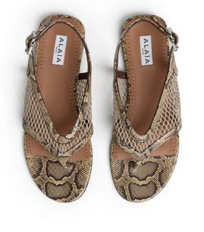 Alaïa Python-effect Thong Sandals In Multi