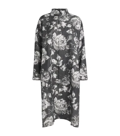 Eskandar Linen A-line Panelled Jacket In Multi