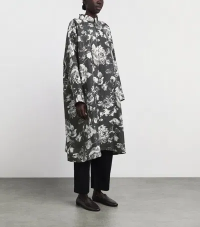 Eskandar Linen A-line Panelled Jacket In Multi