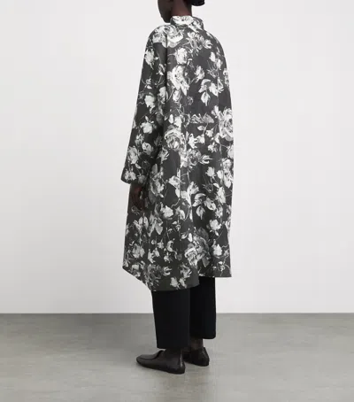 Eskandar Linen A-line Panelled Jacket In Multi