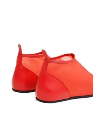Gimaguas Mesh Bailarina Boot Flat In Red