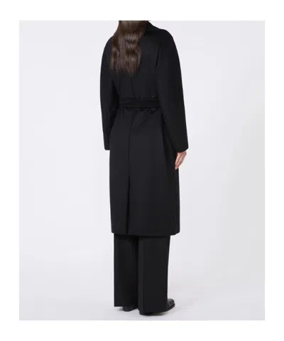 Weekend Max Mara Double-faced Wool Coat In Black