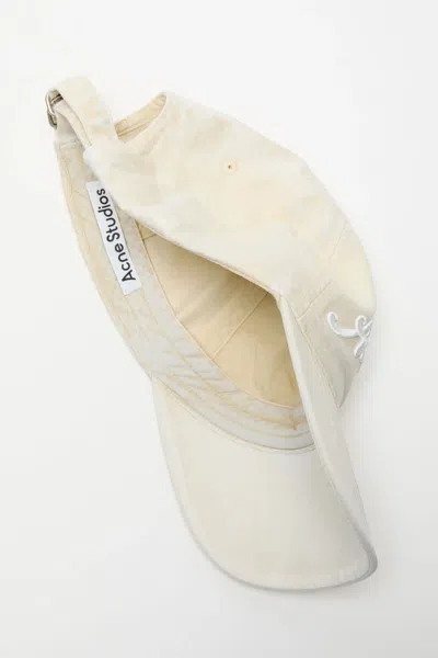 Acne Studios Embroidered Logo Cap In Neutral