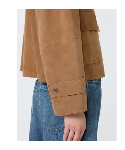 Weekend Max Mara Abito Suede Jacket In Brown