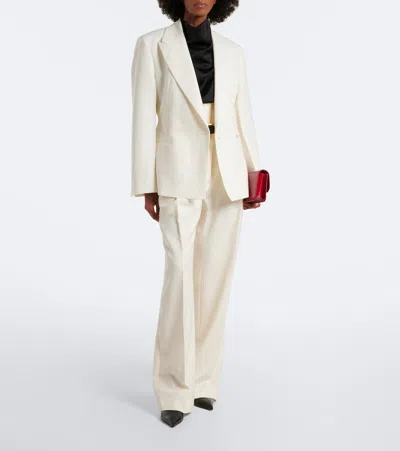 Rohe Double-breasted Virgin Wool Blazer In Black
