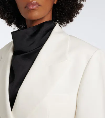 Rohe Double-breasted Virgin Wool Blazer In Black