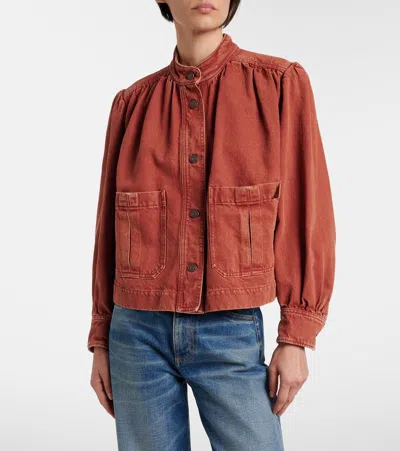 Chloé Denim Jacket In Brown