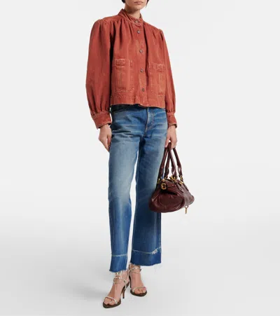 Chloé Denim Jacket In Brown