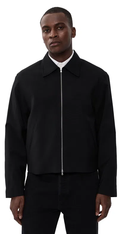 Our Legacy Wool Jacket Collared Design Long Sleeves Pockets In Black