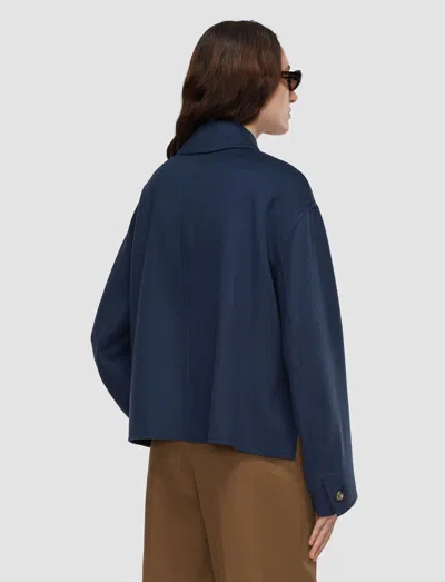 Joseph Kalaa Light Double Face Wool Jacket In Blue