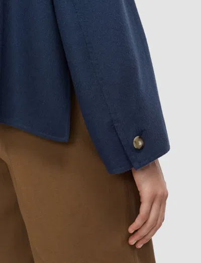Joseph Kalaa Light Double Face Wool Jacket In Blue