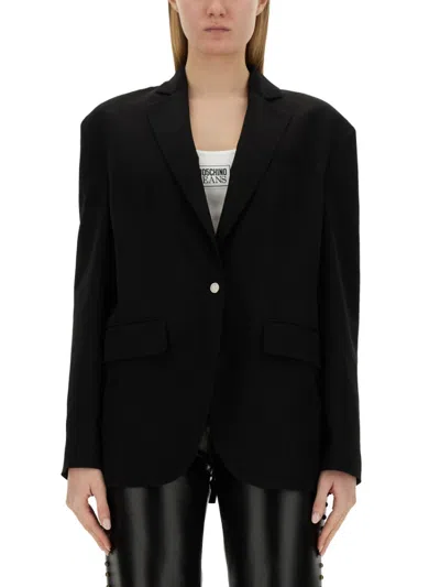 Moschino Jeans Single-breasted Jacket In Black