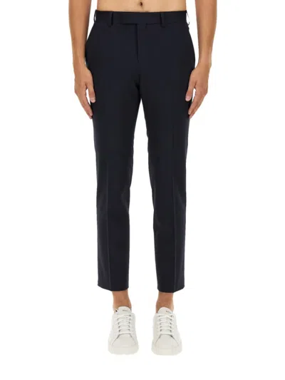 Hugo Boss Tailored Trousers With Side And Back Pockets In Blue