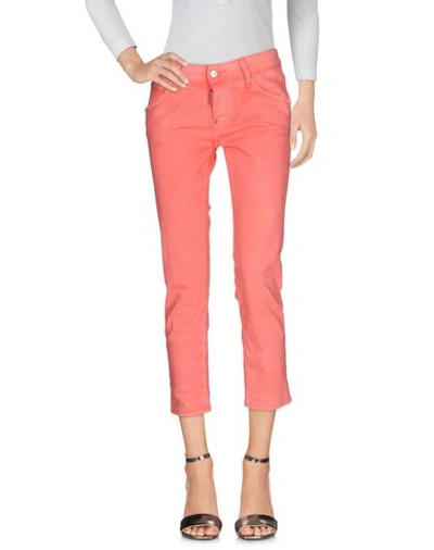 Dsquared2 Denim Trousers In Coral