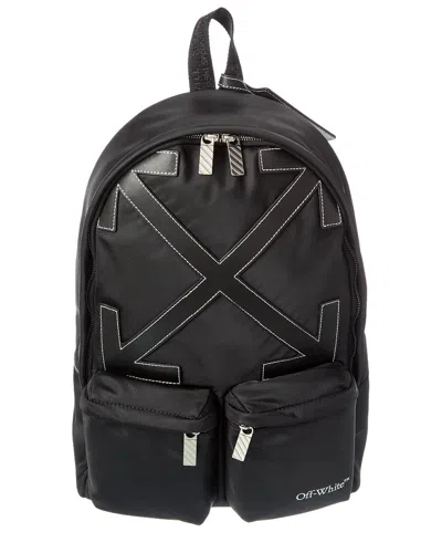 Off-white Dome Double Pocket Backpack In Black