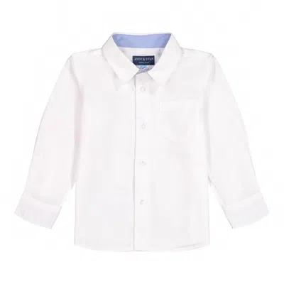 Andy & Evan Child Boys White Poplin Button-down Shirt In White