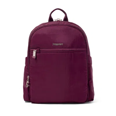 Baggallini Securtex Anti-theft Getaway Backpack In Burgundy