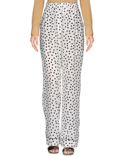 Dolce & Gabbana Printed Silk Pyjama Bottoms In White