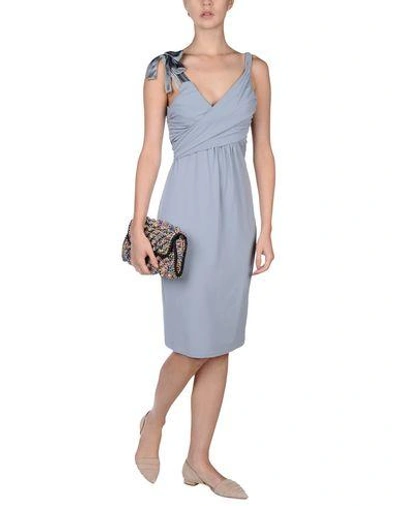 Shop Red Valentino Knee-length Dresses In Grey