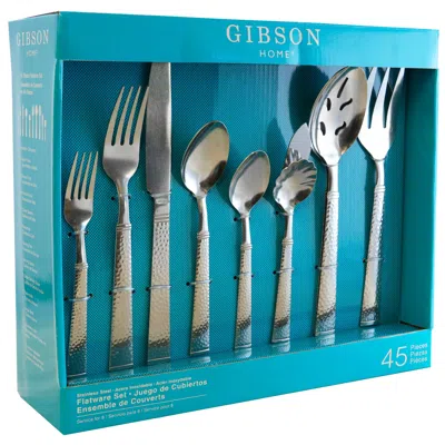 Gibson Home Prato 45 Piece Flatware Set In Silver