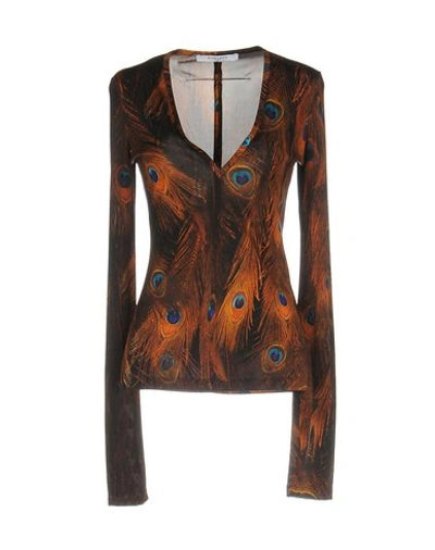 Givenchy Silk Top In Brown