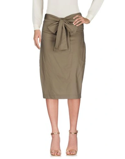 Shop Paul Smith 3/4 Length Skirt In Military Green