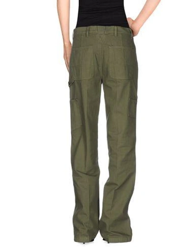Shop Tory Burch Casual Pants In Military Green