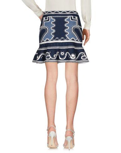Shop Peter Pilotto Mini Skirt In Dark Blue