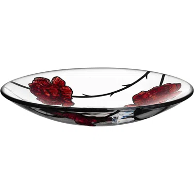 Kosta Boda Tattoo Dish In Red