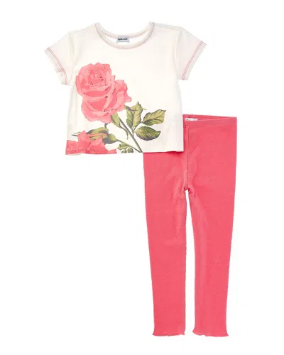 Splendid 2pc In Full Bloom T-shirt Set In Pink