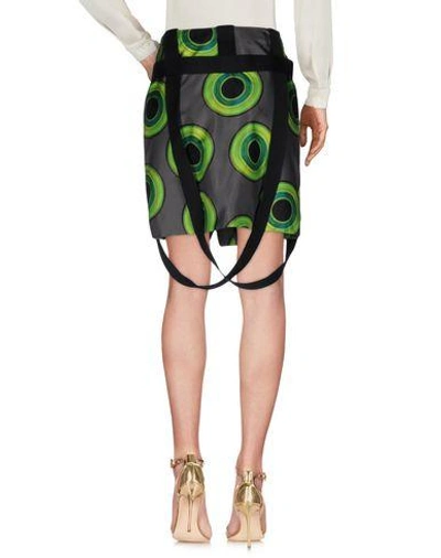 Shop Acne Studios Knee Length Skirt In Acid Green