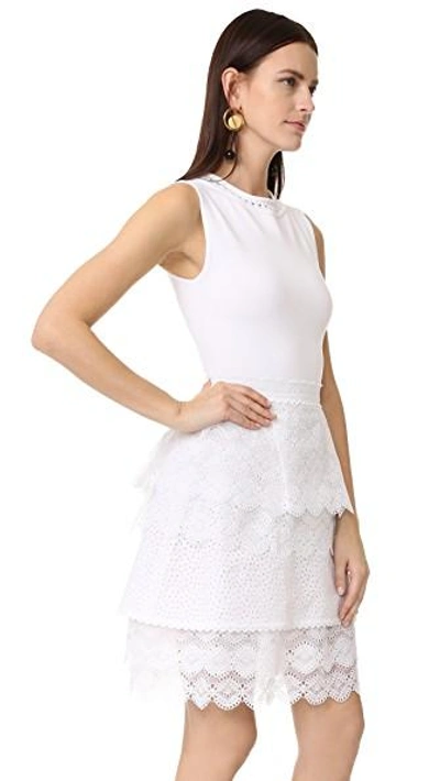 Shop Antonio Berardi Sleeveless Dress In Bianco Ottico