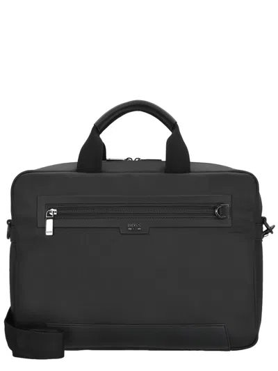 Hugo Boss Refined Rectangular Matte Finish Bag In Black