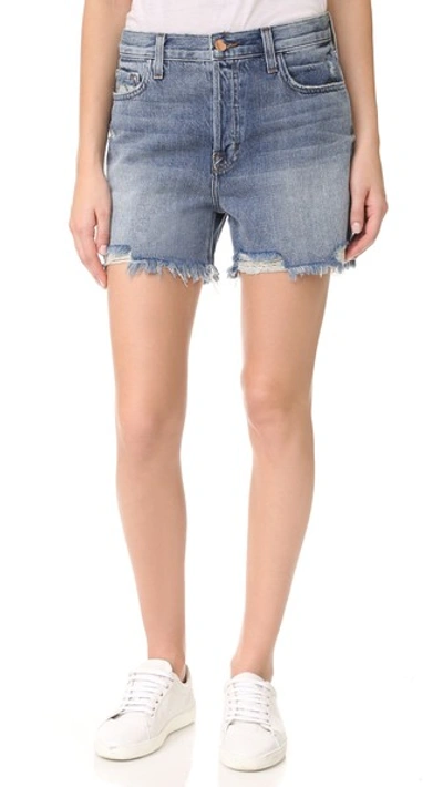 J Brand Ivy High-rise Denim Shorts In Wrecked