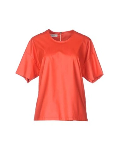 Shop Cedric Charlier Blouse In Red