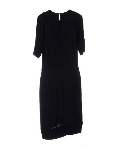 Shop Emporio Armani Knee-length Dress In Dark Blue