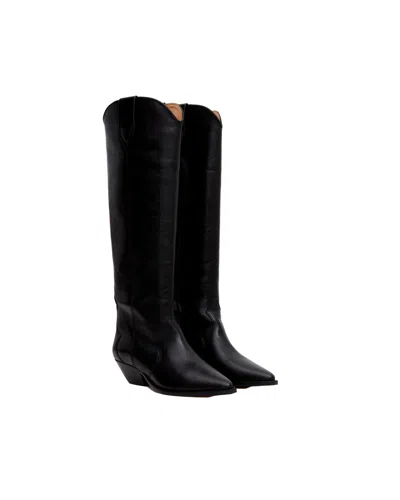 Isabel Marant Pointed-toe Knee-high Boots In Black