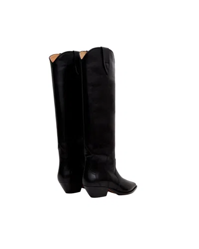 Isabel Marant Pointed-toe Knee-high Boots In Black
