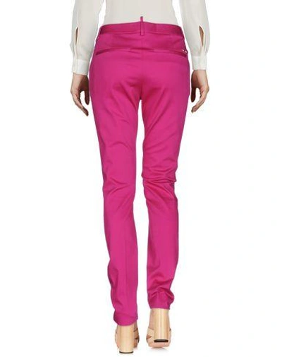 Shop Dsquared2 Casual Pants In Fuchsia