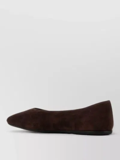 Prada Flat Sole Pointed Toe Leather Loafers In Multi
