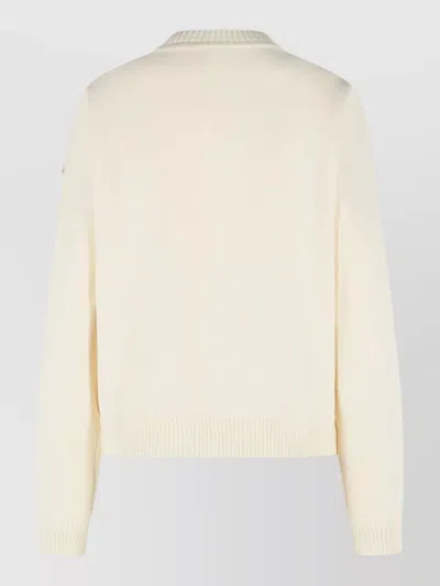 Moncler Womens Miscellaneous Hybrid Logo-badge Nylon And Cotton-knit Cardigan Xl In Neutral
