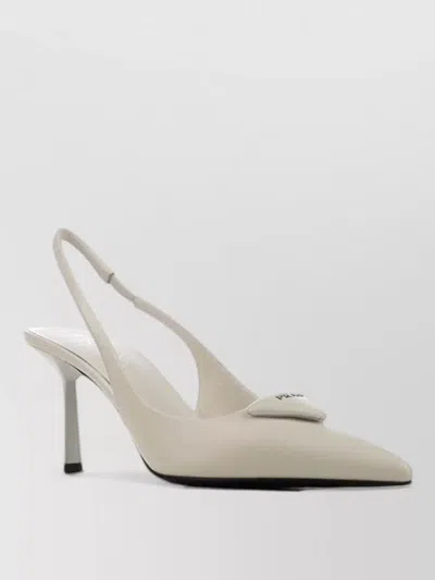 Prada Sandals High Heel Pointed Toe Open Back In Multi